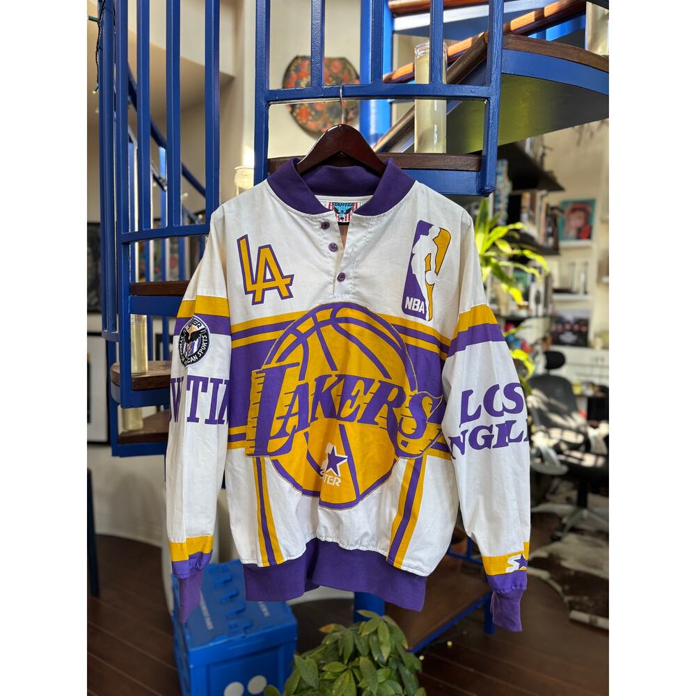 Vintage 80s Starter Los Angeles Lakers Pullover Size L